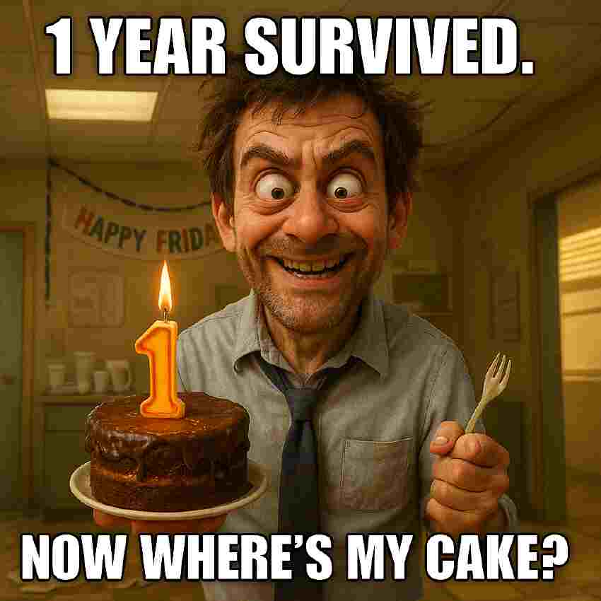 Happy 1 Year Work Anniversary Meme 1