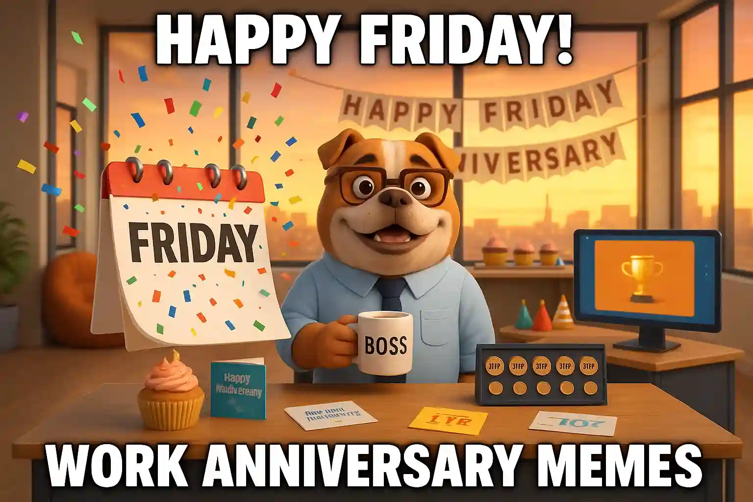 Happy work anniversary meme
